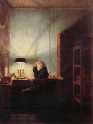 Georg Friedrich Kersting Reader by Lamplight oil painting
